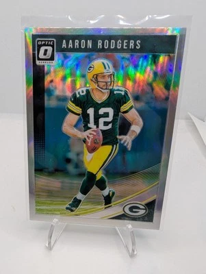 2018 Panini Donruss Optic Aaron Rodgers Silver Holo #37 - Image 1 of 4