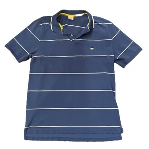 Brooks Brothers Polo Shirt Mens Large Blue Striped Golf Rugby Academia Preppy - Picture 1 of 5