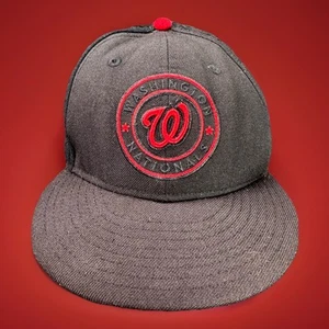 New Era 59FIFTY Washington Nationals Fitted Baseball Hat Size 7 1/2 Embroirdered - Picture 1 of 17