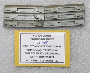 SUNNEN P28-A65 - 6 USED STONES - MORE THAN 1/2 OF ORIGINAL GRIT LEFT - LOT #20 - Picture 1 of 1