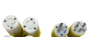 (2 Pares) Hubbell HBL26CM21 y HBL26CM23 Bloqueo Resistente a la Corrosión 30A 250V 3W - Imagen 1 de 5