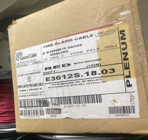 10 pies (3M) - Cables de alarma contra incendios CAROL E3612S 16AWG 2C rojo sólido escudo pleno - Imagen 1 de 4