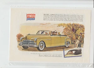 Anuncio de revista Plymouth Convertible Club Coupe 1949 original - Imagen 1 de 1