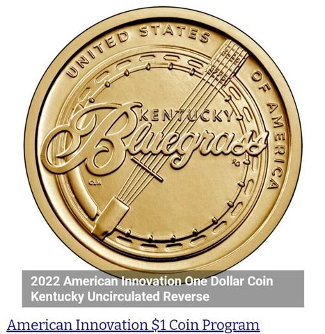 2022 P Kentucky Innovation $1 Third coin Of 2022,  Low .63c Shipping Daily Cover