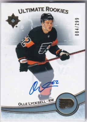 2022-23 Upper Deck Ultimate Hockey Olle Lycksell Ultimate Rookies Auto #084/299 - Image 1 of 2