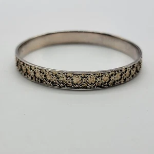 Brazalete Brazalete Banana Republic Plata Esterlina Patrón Milgrain 8.3" - Imagen 1 de 12