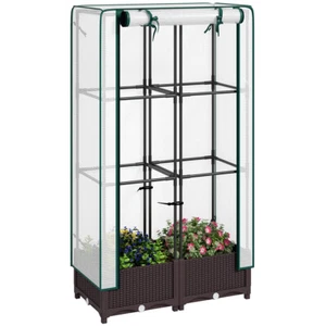 Garden Bed with PE Cover 31.5 inch x 15.7 inch x 48.8 inch for Outdoor Planting - Picture 1 of 11