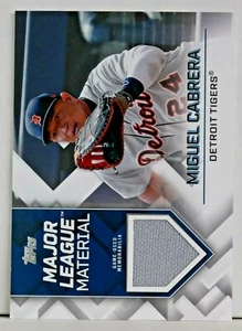 2022 Topps Series 1 Miguel Cabrera MLB Material Game Used Relic - Picture 1 of 2