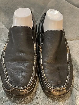 Mocasín veneciano sin cordones de cuero negro Cole Haan Tucker para hombre talla 8,5 M  Foto 1 de 4