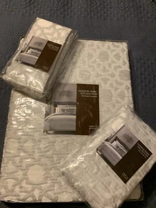 Hudson Park Ombree Tile Queen Coverlet+Two Euro Shams. Brand New! - Picture 1 of 11