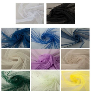 Bridal Tulle Mesh Net Plain Fabric for Veil Dress Dance Costumes Crafts Colours - Picture 1 of 21