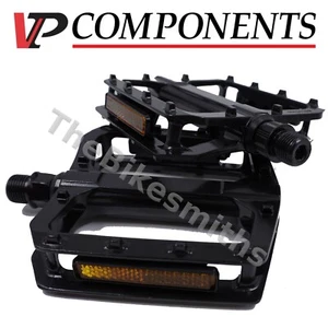 VP Components Low Profile Platform Pedals BLACK 9/16-inch BMX MTB Bike VPE-527 - Picture 1 of 3