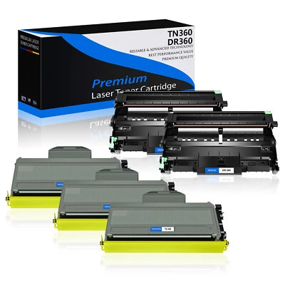 TN360 Toner DR360 Drum For Brother DCP-7040 HL-2140 2015N MFC-7320 7345N 7440N - Image 1 of 4