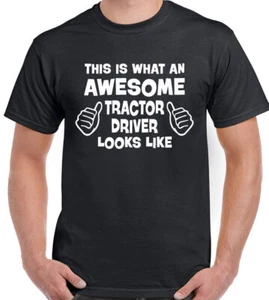 Tractor Driver T-Shirt Farmer Farming Farm Mens Funny MF Massey Ferguson Awesome - Picture 1 of 8