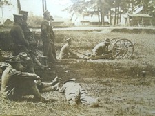 Vtg RPPC Pre WWI WW1 Military Photo Postcard Gun Cannon 4th Field Artillery WA