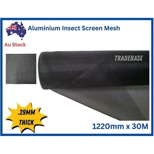 30m Roll x 1220mm Aluminium Door Window Mesh Flyscreen - Picture 1 of 4
