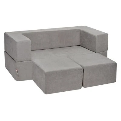Kids Couch 4Pc Modular Kids Play Couch Toddler Couch Sofa Bed Playroom Furniture - Image 1 of 4