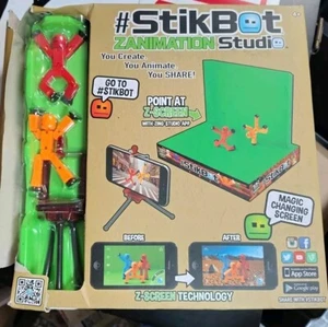 Zing StikBot Zanimation Studio 2 in 1 Z-Screen Stage #StickBot Set Open Box Read - Picture 1 of 3