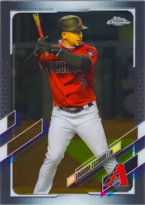 Eduardo Escobar 2021 Topps Chrome Baseball MLB Base Card#73 Arizona Diamondbacks - Image 1 of 2
