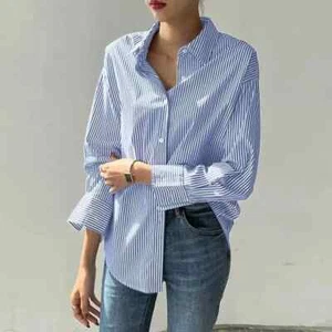 ZANZEA Women Workwear Striped Blouse Casual Long Sleeve Ladies Tops Shirt Tee - Picture 1 of 24