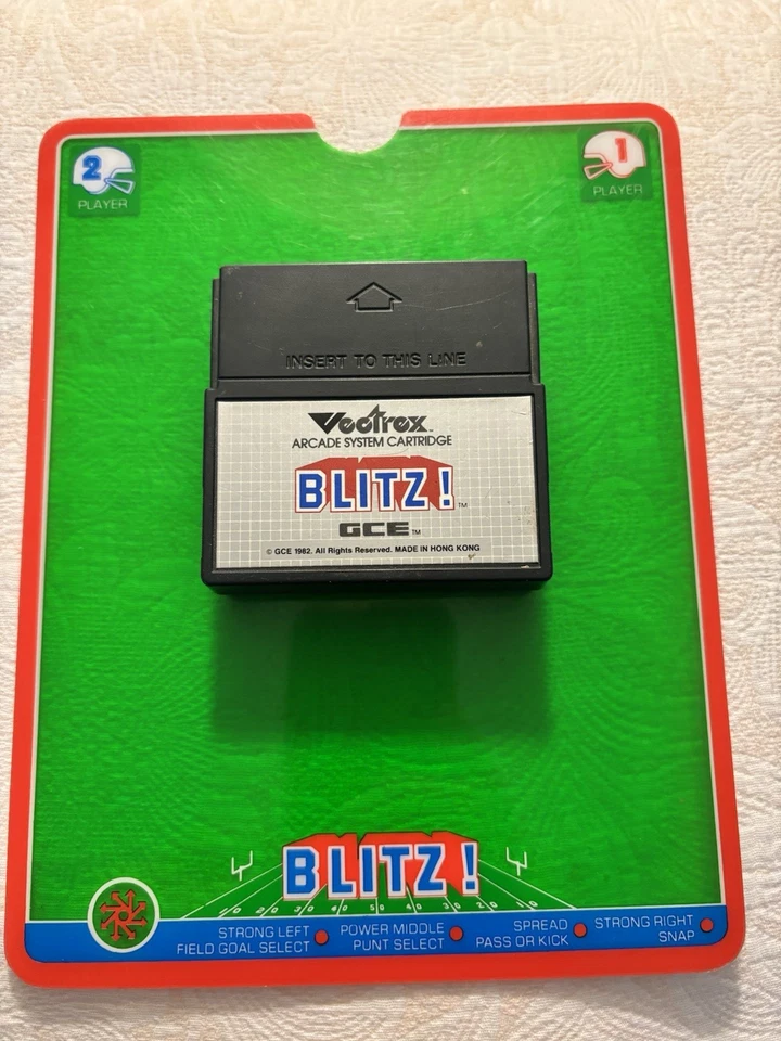 Vectrex Blitz Football Game Cartridge with Overlay Tested and Working - Image 1 of 1