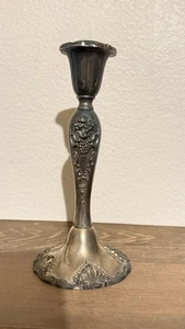 Portacandele vintage Godinger ornato piatto argento 8,25"  - Foto 1 di 6