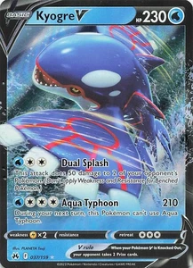 Kyogre V - 037/159 - Pokemon Crown Zenith Sword & Shield Ultra Rare - Picture 1 of 2