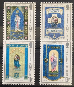 GB Isle of Man 1976 Christmas Set of 4 SG90 - SG93 MNH - Picture 1 of 1