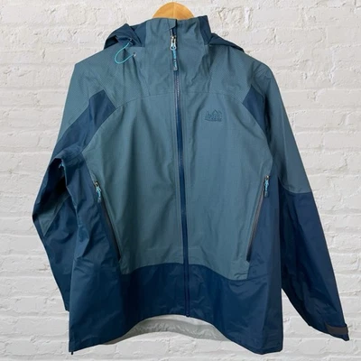 Chaqueta REI Xerodry GTX Azul Gore-Tex Con Capucha Senderismo Aire Libre Mujer Grande Foto 1 de 4