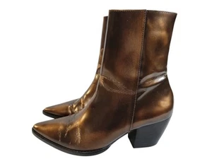 Stivaletti da cowboy casual Matisse Caty marrone metallizzato a punta da donna taglia 7M - Foto 1 di 7