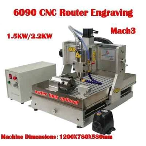CNC Router Engraving Drilling Milling Machine 1.5 2.2KW Spindle With Water Tank - Picture 1 of 24