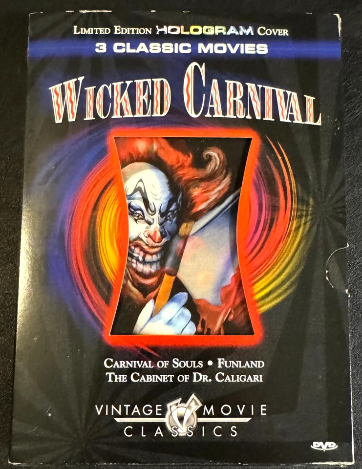 Wicked Carnival (DVD, 2005) - 3 Classic Cult Horror Films - RARE Hologram Cover - Image 1 of 4