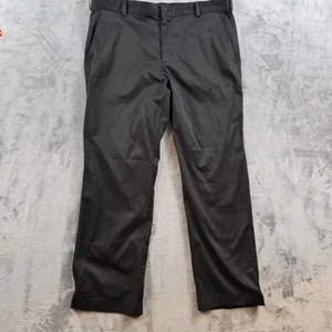 Nike Golf Pants Men Black 36x30 Dri Fit Chino Straight Leg Sportswear Microfiber - Picture 1 of 8