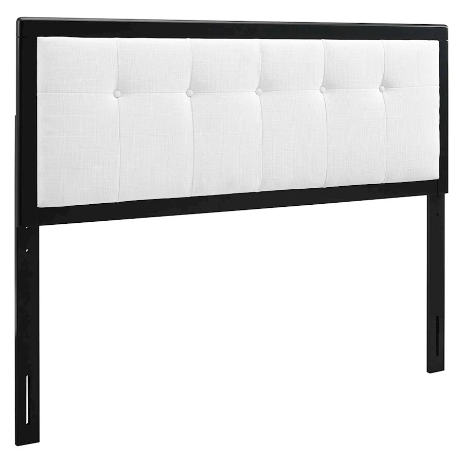 Modway Furniture Draper Full Fabric/Wood Headboard Black WH - MOD-6225-BLK-WHI