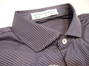 Holderness & Bourne Perkins Performance gestreiftes Golfshirt aus Stoff neu mit Etikett M $ 110 - Bild 1 von 11