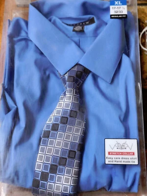 Camisa social e camisa gravata nova com etiquetas Ivy Crew grande 17-17 1/2 32/33 manga combo - Imagem 1 de 4