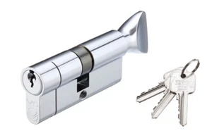 Euro Profile 5 Pin Cylinder and Thumbturn, Polished Chrome Plated - Picture 1 of 1