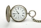 Antique Silver Case (0,875) Pocket Watch w/Three Covers & Winding Key. Unusual.