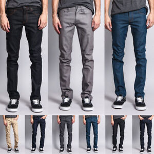 Victorious Men's Skinny Fit Stretch Raw Denim Jeans   DL936 - FREE SHIP