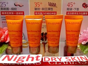 30%OFF! Clarins Extra-Firming Nuit Wrinkle Night Cream ◆5mLx 4PCS◆ DRY Skin P/F!