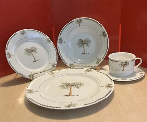 BAHAMA by GIBSON CHINA * PALM TREE * 5 Pc Setting - Picture 1 of 6