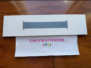 SCELLÉ 45mm Taille 5 *BLEU ARDOISE* TRESSÉ boucle solo 44/46/49mm/Ultra Apple Watch - Photo 1/6