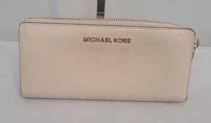 Michael Kors Jet Set Travel Women's Leather Wallet - Optic White - Picture 1 of 9