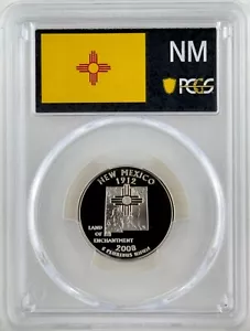 2008 S New Mexico CLAD Quarter with State Flag PR70DCAM PCGS - Picture 1 of 2