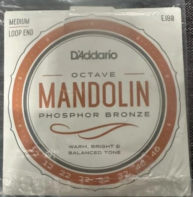 D'Addario EJ80 Octave Mandolin Strings, Medium, 12-46 Phosphor Bronze - Image 1 of 4