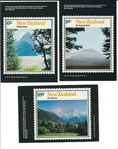 Francobolli Montagna Nuova Zelanda su Cartoline Serie 2 - Foto 1 di 4