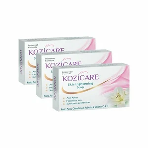 Kozicare Skin Lightening Soap with Kojic Acid & Glutathione - 75 Gm (Pack of 3)