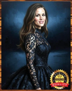 Jennifer Garner - schwarzes Kleid - Tribute Art - 11x14 METALLSCHILD - Bild 1 von 4
