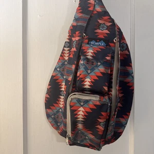 Borsa a tracolla in corda KAVU - modello azteco sud-occidentale multicolore - Foto 1 di 4