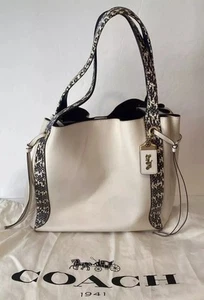 Coach 1941 HARMONY Handbag Off White/Chalk Snakeskin-Trim Detail - Picture 1 of 22